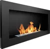 Wandhängender Biokamin 90x40x12 cm Schwarz Strukturmatt Produktbild-Vorschau 1