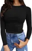 ASKSA Damen Gerippt Langarmshirt Slim Fit Langarm Oberteile Produktbild-Vorschau 1