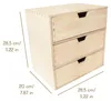 Creative Deco Mini Houten Kist met 3 Lades, 28,5 x 20 x Productafbeelding-voorbeeld 3
