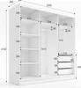 Schwebetürenschrank, 2-türig Schrank mit Spiegel NERO 2 200 Produktbild-Vorschau 7