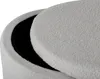 Dunken Pouf, Hocker mit Aufbewahrung Ø51cm Teddystoff weiß. Produktbild-Vorschau 14