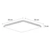 Fischer Honsel LED Deckenleuchte Aldo 53x53cm 49W 53 x 53 Produktbild-Vorschau 17
