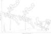 Weihnachtsdeko LED Rentiere & Schlitten Acryl 260x21x87 cm Produktbild-Vorschau 9