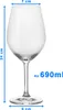 4x Kristall Weingläser Sektgläser Groß 690 ml Set Produktbild-Vorschau 3