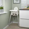 Krzesełko Do Karmienia Szare 90 X 56 X 62 Cm Tacka Pasy Podgląd zdjęcia produktu 9