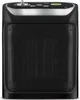 A black Rowenta heater is shown from the front against a white background. Voir les images du produit
