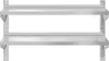 A two-tiered stainless steel wall shelf against a white background. Produktbild-Vorschau