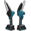 Two identical cordless mini chainsaws are shown against a white background. Podgląd zdjęcia produktu