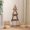 vidaXL Albero di Natale con supporto marrone 90 cm in legno Anteprima dell’immagine prodotto 2
