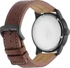 Close-up view of the back of a watch with a brown leather strap. Anteprima dell’immagine prodotto