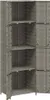 vidaXL Szafka ogrodowa szara 59x40x180 cm z polirattanu Podgląd zdjęcia produktu 5