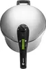 Top-down view of a Fagor pressure cooker lid with handle and controls. Podgląd zdjęcia produktu