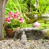 Relaxdays Buddha Figur sitzend, wetterfest, frostsicher, Produktbild-Vorschau 5