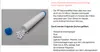 A filter cartridge with small white beads spilling out, next to a blue cap, with German text describing its benefits. Produktbild-Vorschau
