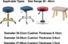 HuaLiSiJi Bezug für Barhocker Rund 30-40cm, r Stoff, Rund Produktbild-Vorschau 6