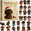 2026 Dachshund Adventskalender – 24 Tage 3D Dackel Figuren, Produktbild-Vorschau 1