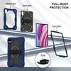 A collage of images showing different parts of a phone case and a tablet, with labels indicating features. Voir les images du produit