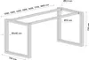 A schematic diagram of a metal table leg set with dimensions. Anteprima dell’immagine prodotto
