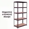 IvoQ Regál Čierny - Kovový úložný regál - Skladový regál - Náhľad obrázku produktu 6