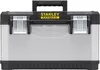A front view of a Stanley Fatmax toolbox. Voir les images du produit