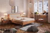 Bett Zola 3 Kernbuche massiv 90x200 mit Polsterkopfteil und Produktbild-Vorschau 5