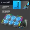 Notebook-Kühler RGB-Laptop-Kühler mit 6 Lüftern, Produktbild-Vorschau 3