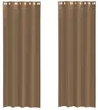 vidaXL Voile Rideaux avec œillets 2 pcs. Marron clair Voir les images du produit 1