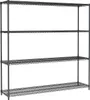 Combisteel Regalsystem mit 4 Böden aus Stahl schwarz Produktbild-Vorschau 1