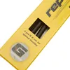 A close-up of a yellow product package with a window showing black repair candles inside. Produktbild-Vorschau