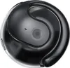 A close-up, top-down view of a black and clear wireless earbud. Produktbild-Vorschau