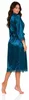 Damen Satin Morgenmantel lang mit Spitze – Kimono Produktbild-Vorschau 2
