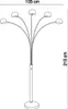Globo Lighting stojací lampa kov matný nikl, 5x E14 Náhled obrázku produktu 4