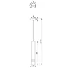 Technical drawing of a pendant light with dimensions indicated. Produktbild-Vorschau