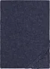 A flat lay of a dark blue fitted sheet. Produktbild-Vorschau