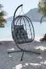 ALEOS. Rattan Geflecht Korb Hängesessel mit Gestell Produktbild-Vorschau 7