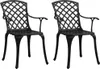vidaXL 3dílná sada Bistro Set Cast Aluminium Black Náhled obrázku produktu 3