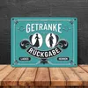 GETRÄNKE RÜCKGABE Metallschild in 15x20 cm Produktbild-Vorschau 4