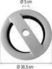 A diagram of a gray circular object with dimensions indicated. Produktbild-Vorschau