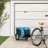 vidaXL Príves na bicykel Psy Modrá a čierna Oxford tkanina Náhľad obrázku produktu 2