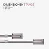 Drążek zaciskowy, karnisz - metalowy - (90-130 cm - Podgląd zdjęcia produktu 2