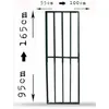 Fenstergitter ausziehbar 55 × 95 bis 100 × 165 cm Schwarz – Produktbild-Vorschau 1