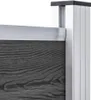 vidaXL Zaunelement Set WPC 353x146 cm Schwarz Produktbild-Vorschau 6