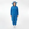 Pyjama Onesie Kigurumi Kostüm für Erwachsene Blau Gengar Produktbild-Vorschau 6