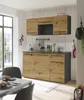 Singleküche >Jazz< in Eiche Artisan - 160x212x60 Produktbild-Vorschau 2
