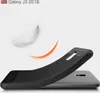 Samsung Galaxy J3 2018 Hülle Silikon Grau Carbon Optik Case Produktbild-Vorschau 3