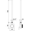 Mexen Ares grzejnik elektryczny 1200 x 400 mm, 400 W, Podgląd zdjęcia produktu 7