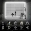 HOMCOM LED-Badezimmerspiegel, Anti-Beschlags-Pad, 3 Produktbild-Vorschau 2