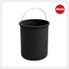A black bucket with a metal handle is shown against a white background. A red circular logo with the word "Hailo" is in the top right corner. Produktbild-Vorschau