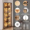 A product image showcasing a glass display cabinet with various features highlighted by text and close-up images. Produktbild-Vorschau