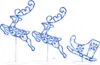 Three illuminated blue reindeer and a sleigh Christmas decoration set against a white background. Náhľad obrázku produktu